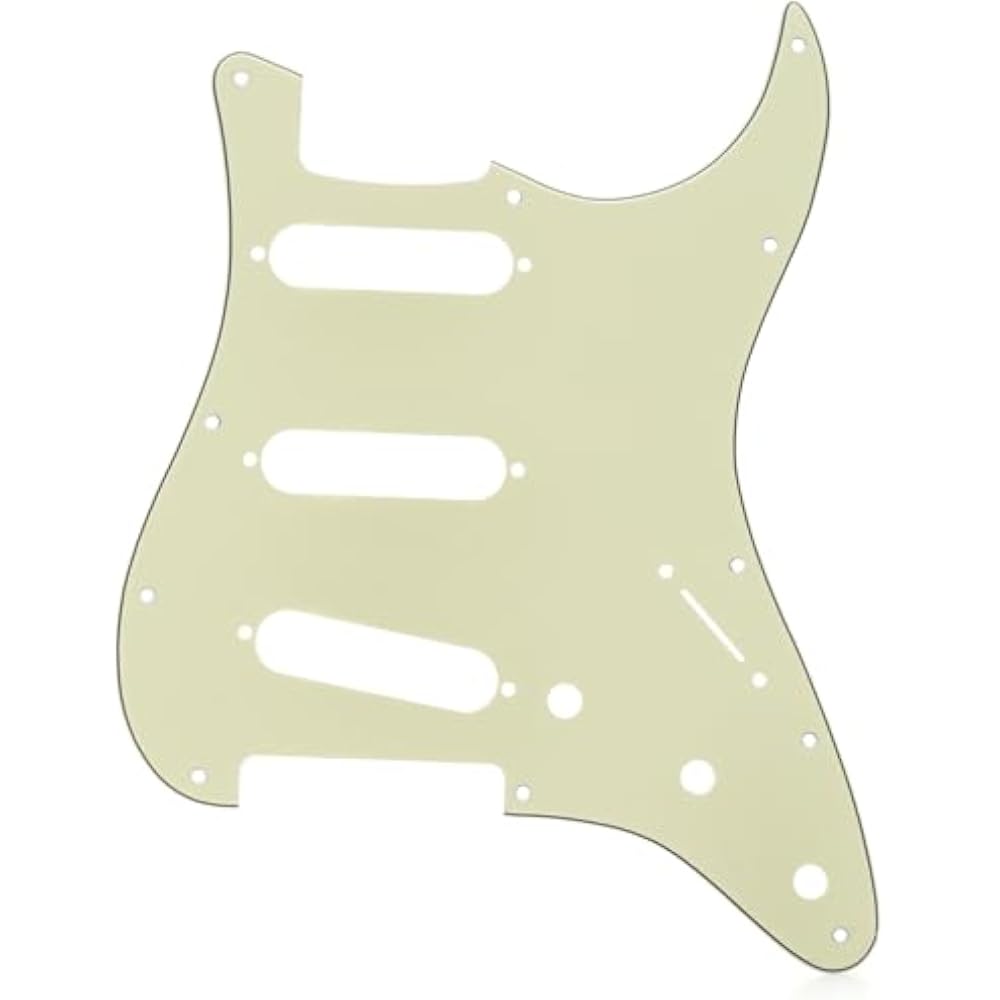 Fender Pickguard 11-HOLE MODERN STYLE STRATOCASTER® S/S/S PICKGUARD, MINT GREEN