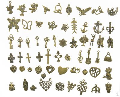100 Stück gemischte Legierungs-Metallanhänger zum Selbermachen von Armbändern für Schmuckherstellung und Basteln, Tier