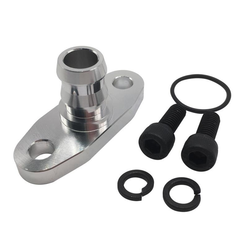 Turbos Oil Return Flange Heavy Duty Discharge Flange Aluminum Alloy Gasket Adapter Kit Replacement Auto Parts Turbine Oil Drain