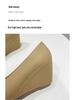 2022 Autumn Bow-Accented Pointed Toe Soft Wedge Heel Shoes