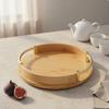Round Bamboo Tray Minimalist Design Serving Multi-Purpose for Party