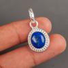 Natural Lapis Lazuli Gemstone 925 Sterling Silver Jewelry Handmade Pendant 1.20" PP-7-20