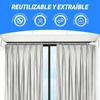 Adjustable Bathroom Curtain Rod Tube Expandable From 110-200 Cm
