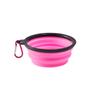Folding Portable Silicone Dog Feeder Bowl 2-in-1 Pet Dispenser with Carabiner for Outdoor Travel Food And Water Container for Do