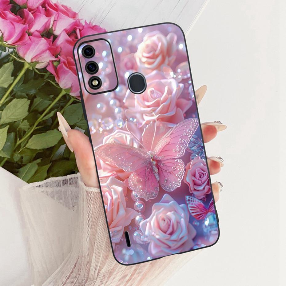 Cute Printing Phone Case For ITEL A48 Soft Black Silicone TPU Cases For Itel A48 Covers Bumpers