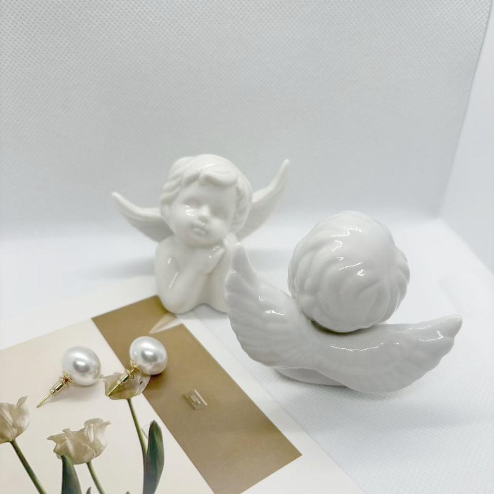 Fun Crafts Angel Statues Sculpture Modern Ceramic Angel Ornamen Living Room Desktop