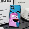 Cartoon Courage The Cowardly Dog-G For iPhone 13,17,11,12,16,14,15,Plus,Pro Max Soft Silicone Black Phone Case