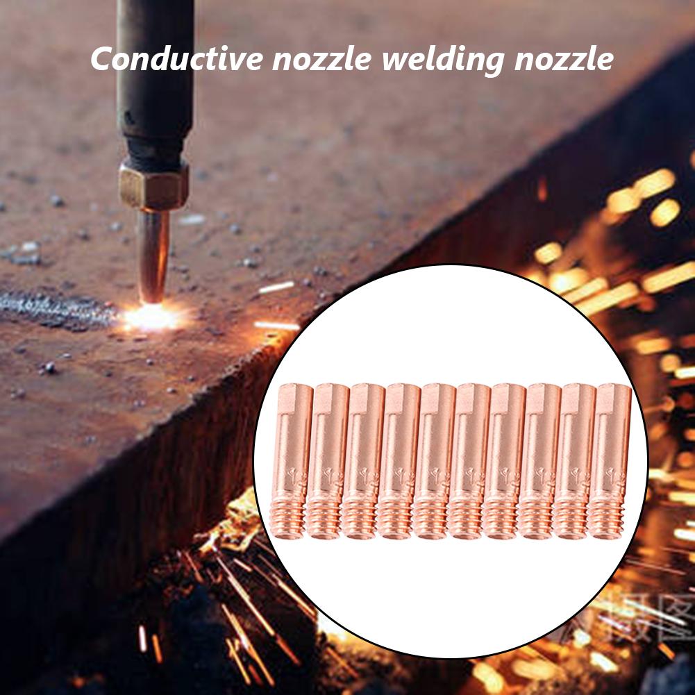 60 Stück 0,8/1/1,2 mm Gasdüse MIG/MAG Schweißdüse Kontaktdüsen Gasverteileranschluss Halter Leitfähige Düse Lötwerkzeuge