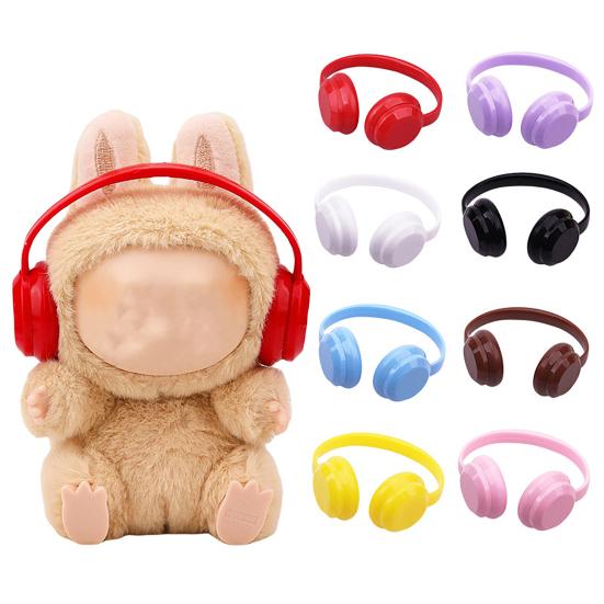 

Baby Headphones 17cm Dolls Earphones Fashion Headphones Accessories for Creative Games And Photography коричневий
