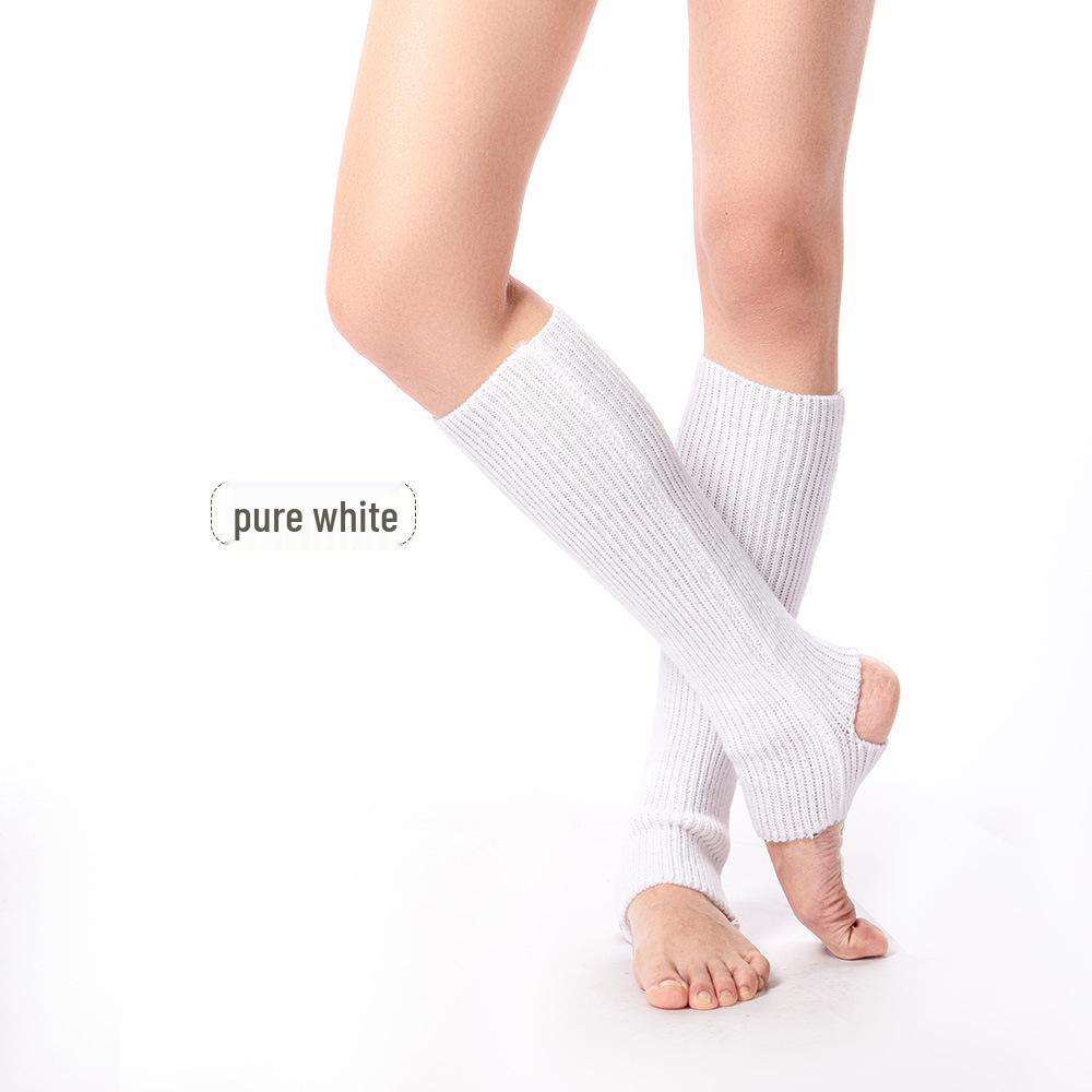 

Взрослые и детские латиноамериканские танцы йога гетры со штрипками 40 CM чистый белый