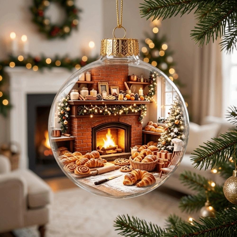 Acrylic Christmas Transparent Ball Pendant Shatterproof Ghost Pendant Ball Halloween Decor