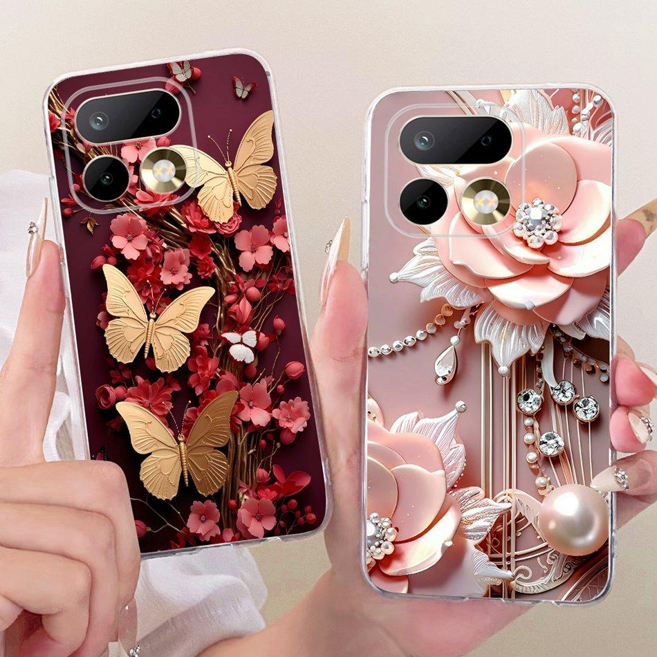 For Realme 16 Pro+ 16Pro Cute Flower Butterfly Cat Painted Case For Realme 16 Pro Plus 5G Soft Silicone TPU Phone Cases