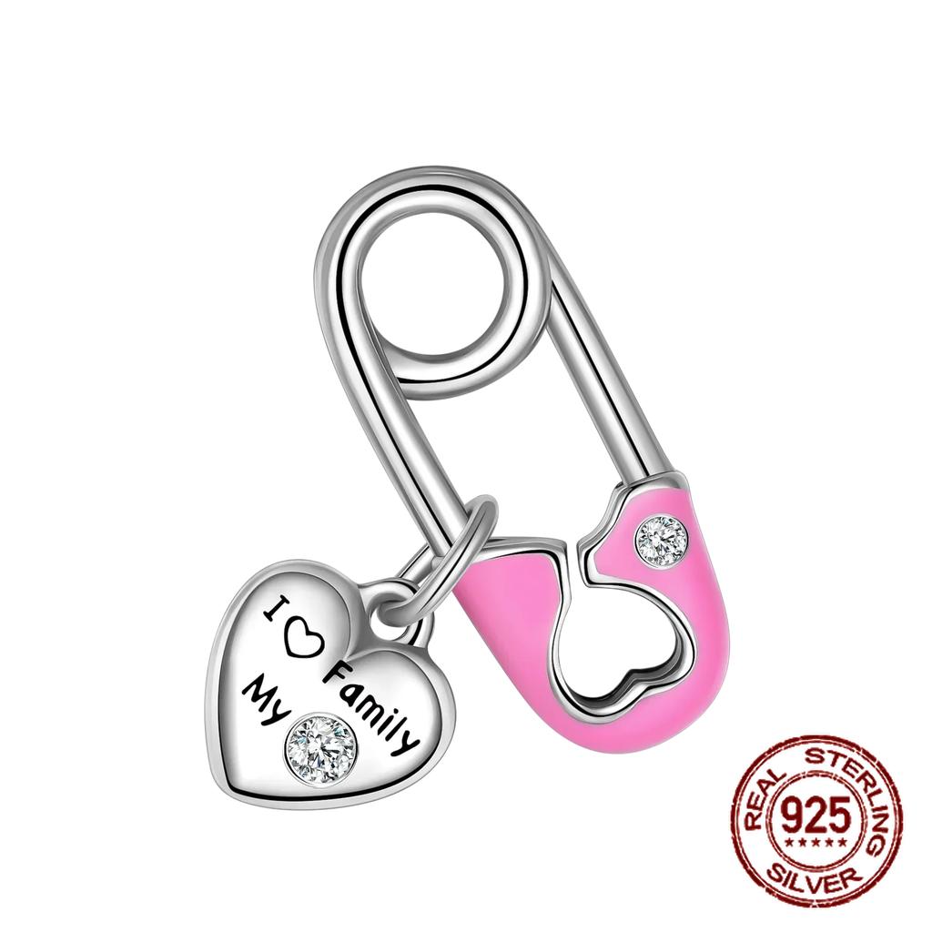 925 Silver Family Grandma Love You Mother Beads Pandent Charm Fit 4MM Hole Diameter Bracelet DIY Bead Ms Jewelry Gift