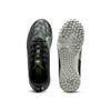 Puma Future 8 Play TT Jr Comfortable Soft Low Top Kids Football Shoes Kids Football Shoes Black Cool-Light-Gray Fluorescent-Green 108396-02