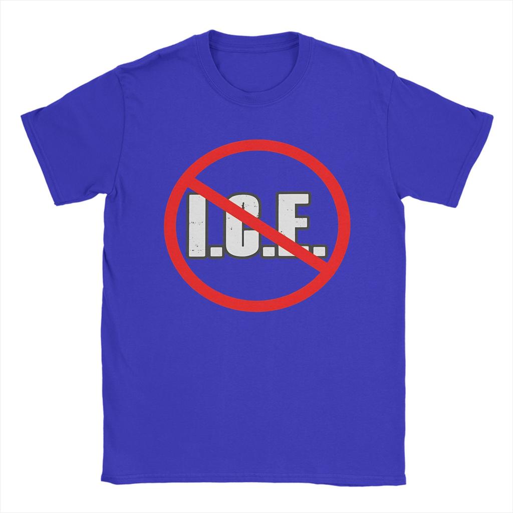 Abolish Ice Unisexs T Shirt Novelty Tee Shirt Short Sleeve O Neck Tshirts Cotton Gift Idea Clothes