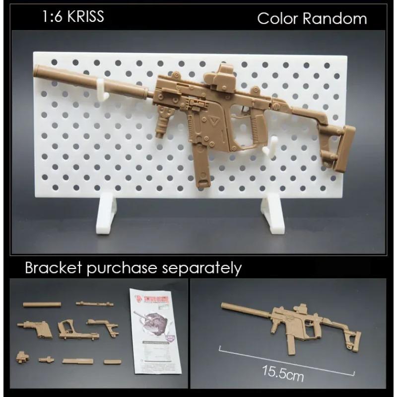 1/6 MP5 MP40 MP7 Assault Rifle UZI Submachine Gun Model Plastic Assemble Kit Simulation Weapon Military Toys Color Random