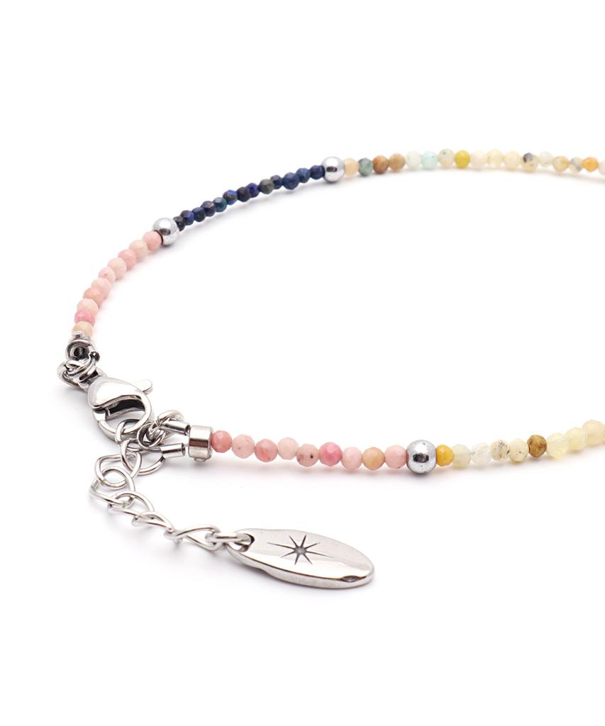 Polalita Multicolor Mini Gemstone Daily Necklace (Plt-Nl-047_Pk)