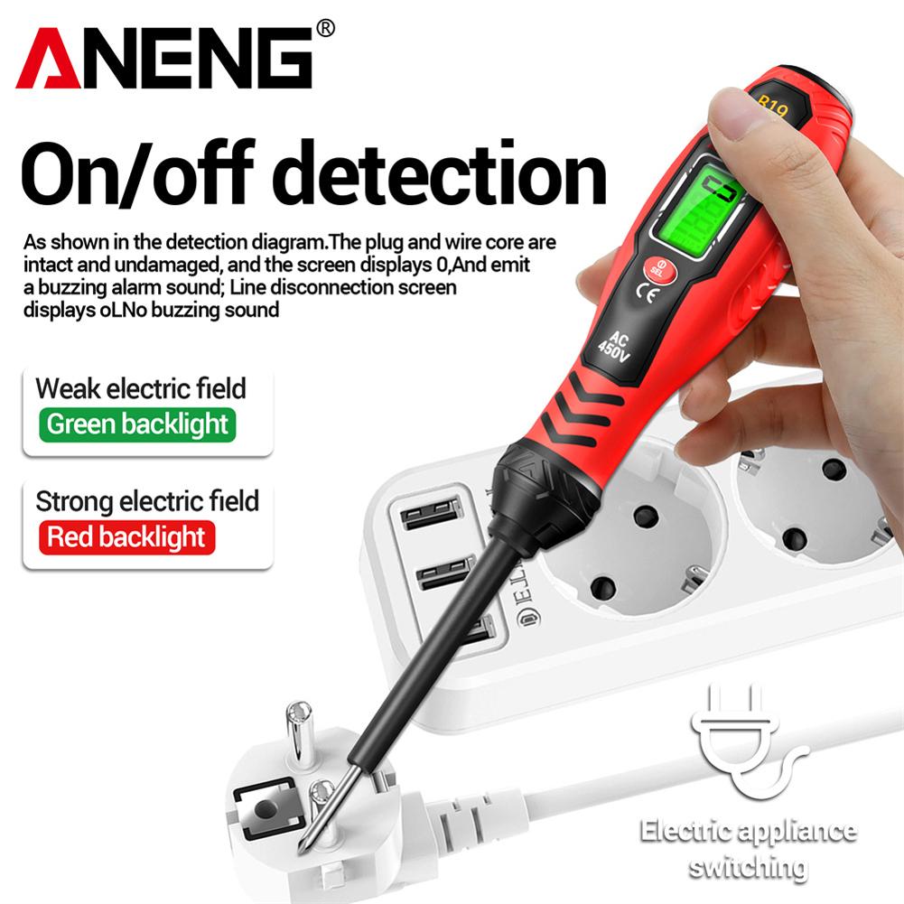 ANENG B19 Tester Pen Buzzer Alarm Non-Contact Test 30-1000V Voltage Detector Meter Voltmeter Diagnostic Breakpoint Finder Tools