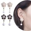 Temperament Party Women Jewelry Korean Fashion Earrings Flower Stud Earrings Camellia Earrings