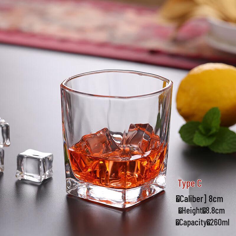 ZISIZ Octagonal Tempered Drinking Glass