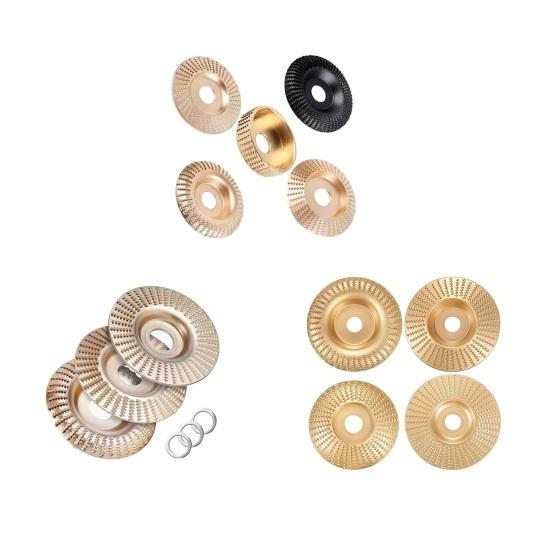 Angle Grinder Polishing Pad, Heavy-Duty Wood Carving Disc, High Carbon Steel Carbide Sanding Disc, for Smooth Engraving Sanding Buffing Woodworking