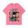 275 GSM Washed T-shirts 100% Cotton Demon Slayer V60 Pillars Print Unisex Heavy Cotton T Shirt