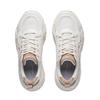 Li Ning Soft Rebound Shock Absorption Retro Thick Sole Height Increasing Low Top Casual Shoes Women Sneakers White AGCT424-1