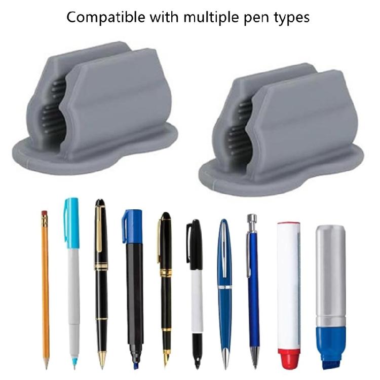 Flexible Pen Holders and Marker Clip Silicone Pen Holders Easy To Install Pencil Organizer for Wall Clipboard