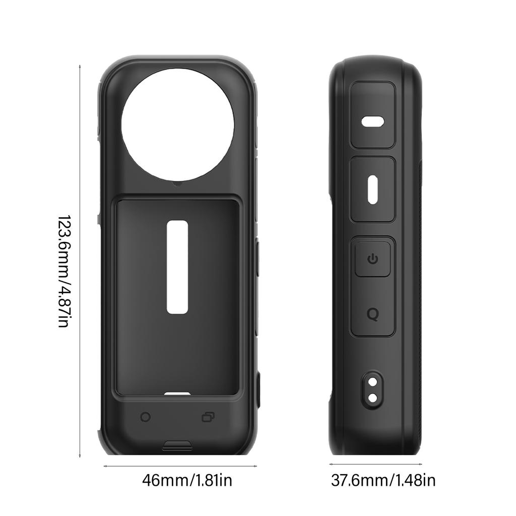 Black Silicone Case Cover for X4 Cameras Case Scratches Resistant Lens Caps Comfortable Camera Cover Ensure Safety