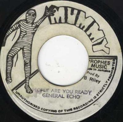 7inch Record GENERAL ECHO  THE MERCENARIES  People Are You Ready NONE Mummy 1980 Jamaica Reggae Ska  Dub Used