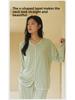 Women's High-End Modal Pajama Set: Long-Sleeved Top, Trousers, Chest Pads - Ideal for Autumn and Winter