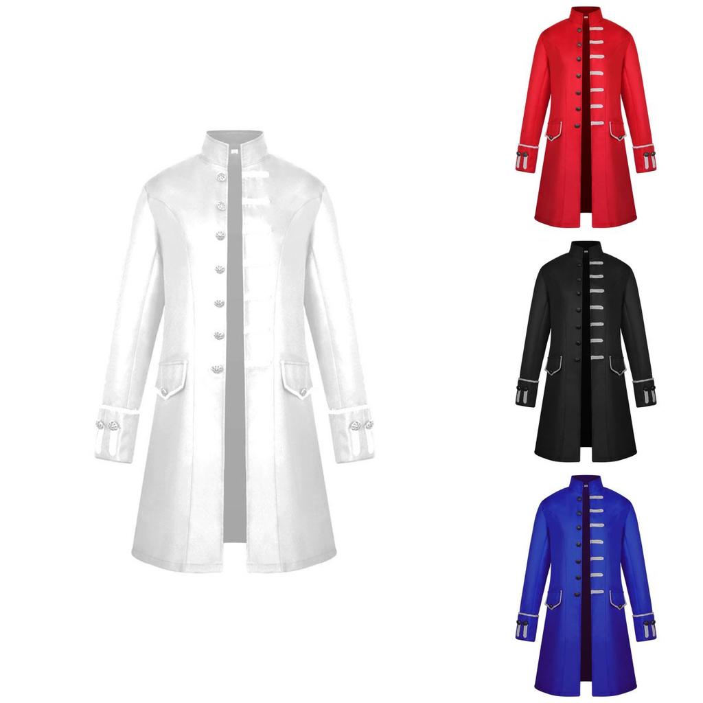 Unique Men Steampunk Vintage Jacket In Various Colors Perfect For Masquerade And Stage Performance