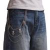 Edgy Skull Charm Metal Jeans Chain Punk Waist Decoration For Women Hip Hop Style