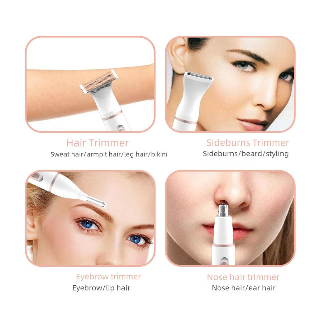 Multifunctional 5-in-1 Hair Removal Tool - Women's Shaver, Eyebrow Trimmer, & Men's Razor