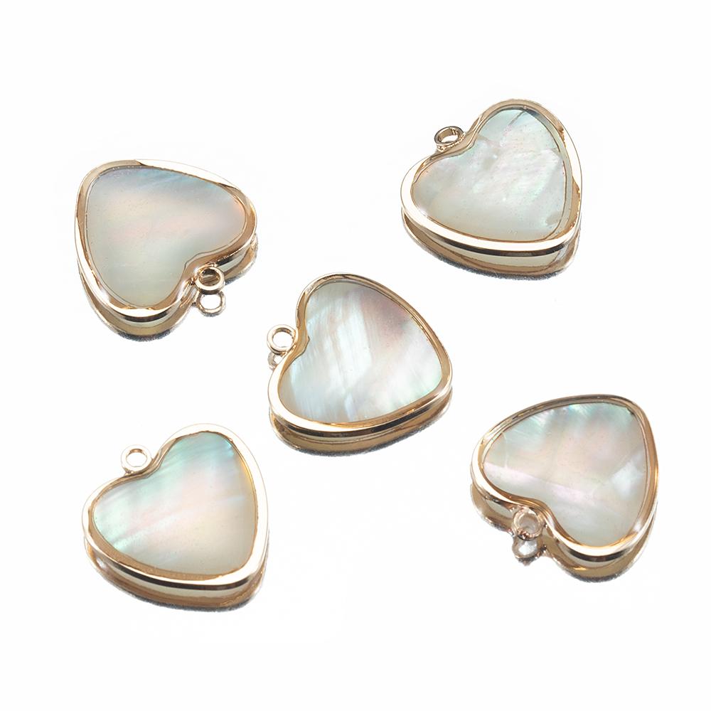 10pcs 5pcs Shell Pendant Heart Star Copper Charms Pendants for DIY Earrings Bracelet Necklace Jewelry Making DIY Components