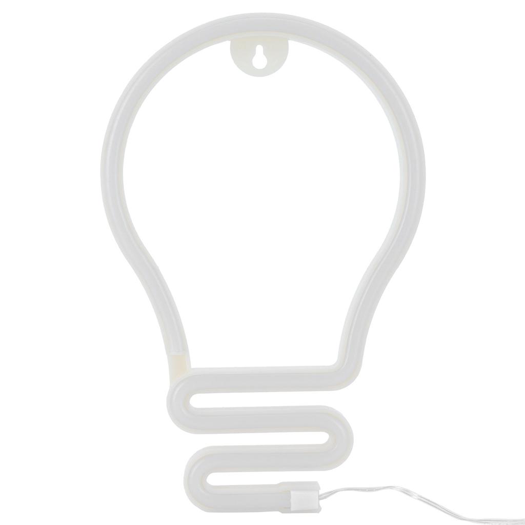 Bulb Shape Neon Light LED Sign for Wall Decor Party Christmas Wedding USB/Battery PoweredBlue