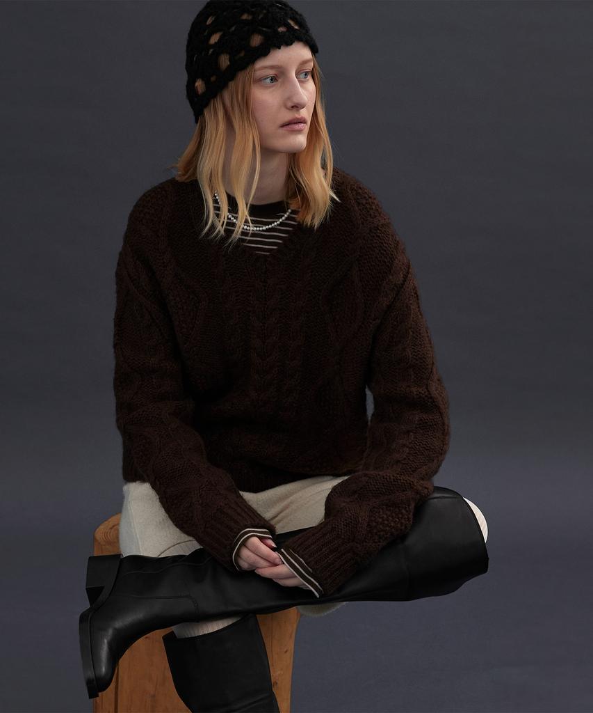 MOAT Ordinary Cable Knit (Wood Brown)