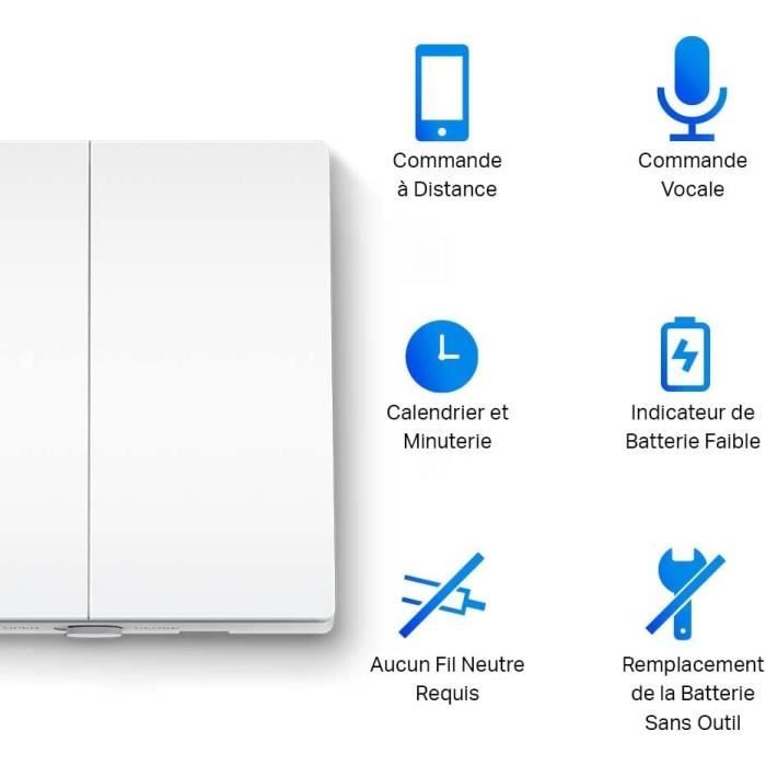 Interrupteur Connecté - Tapo - S220 - Compatible Alexa Et Google Home - AUCUN Fil Neutre - Sans Fil