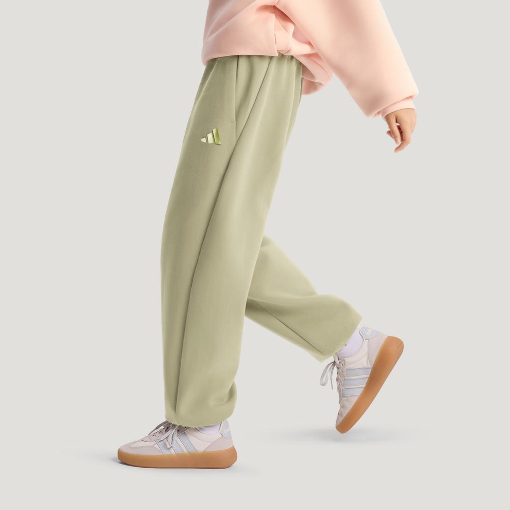 Adidas Knitted Track Pants Loose Fit Comfortable Kids Bottoms KV7012