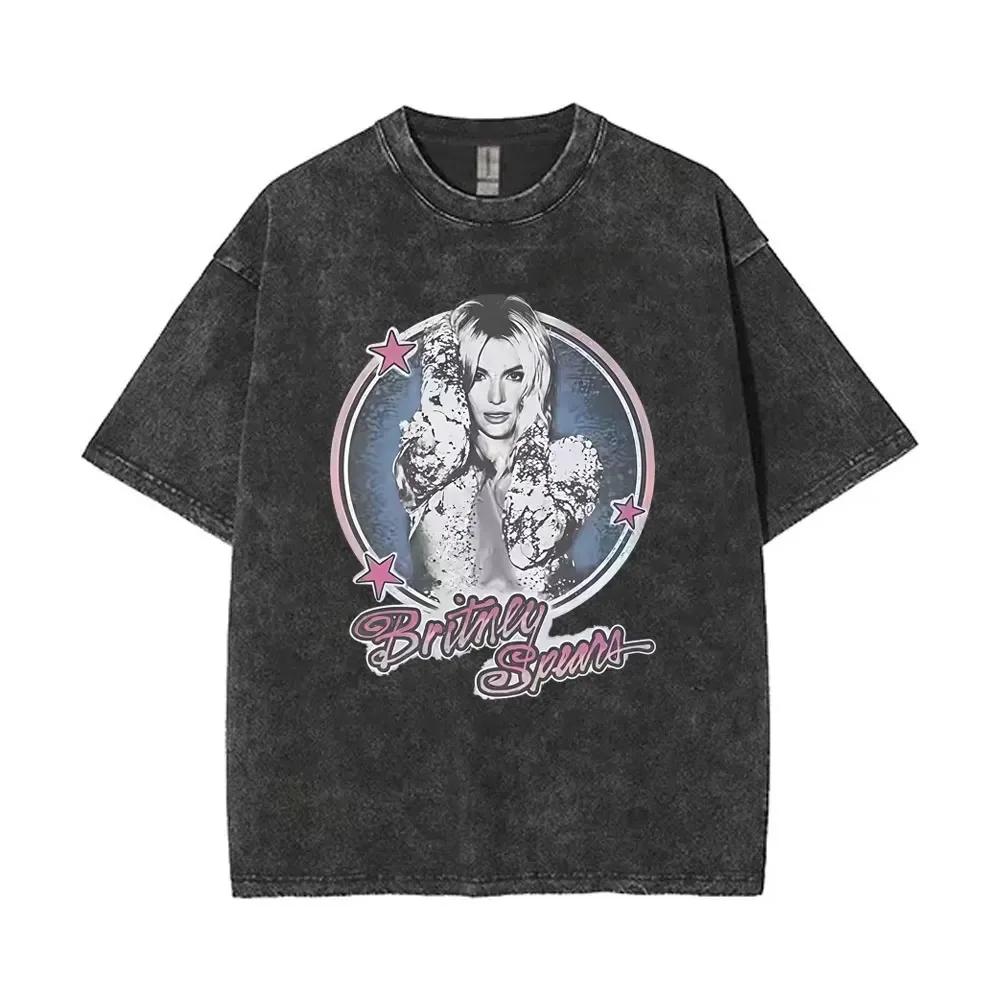 

Acid-Wash Britney Spears Iconic Catchphrase Merch T-Shirt – Pink Typographic Graphic Apparel for Pop Music Fans T-shirt 3XL