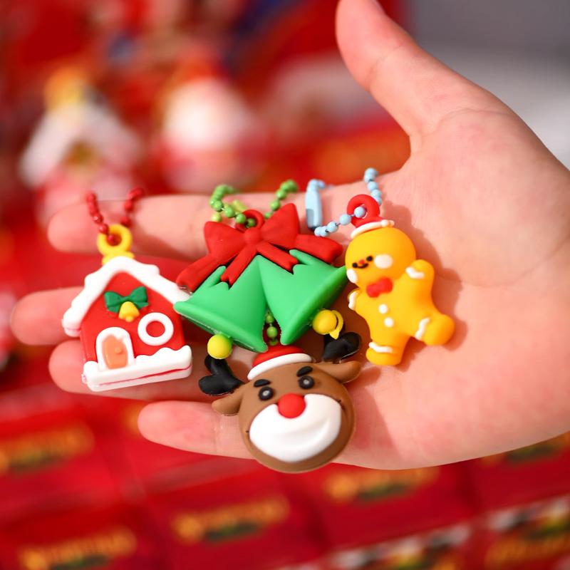 Neues Weihnachtsgeschenk Blind Box Weihnachtsmann-Serie Exquisite Anhängerpuppen Weihnachtsbaum-Schlüsselanhänger Elch-Schlüsselanhänger Geburtstagsgeschenke