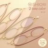 Bookmark Thin Reading Glasses for Oval Blue Light UV [SHIORI] Women, Pink, Sabae-made, Cut, Cut, Stylish, SI-10-1 +1.50