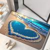 1pc Seaside Beach Love HD Printed Door Mat Rug Bedroom Living Room Entrance Camping Picnic Yoga Mat 3D Effect 3D Party Gifts