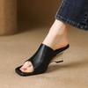 Fashion 2025 Summer Modern Outdoor Slipper Women Shoes Peep Toe Chunky Heel Women Mules High Heel Shoes for Women Handmade Shoes