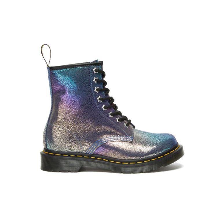 Dr. Martens 1460 Rainbow Ray Suede Durable Waterproof Short Boots Women Boots Purple 26963500