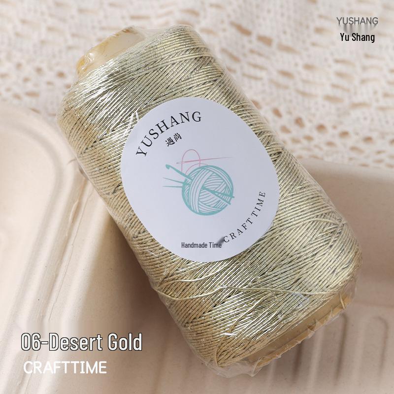 100g Moonlight Silver Core-Spun Yarn – Shiny Silver Wool for Hand Knitting & DIY Crochet Projects