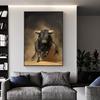 Abstract Animal Canvas Painting Wall Art Colorful Cow Posters and Prints Modern Living Room Home Decoration Pictures No Frame