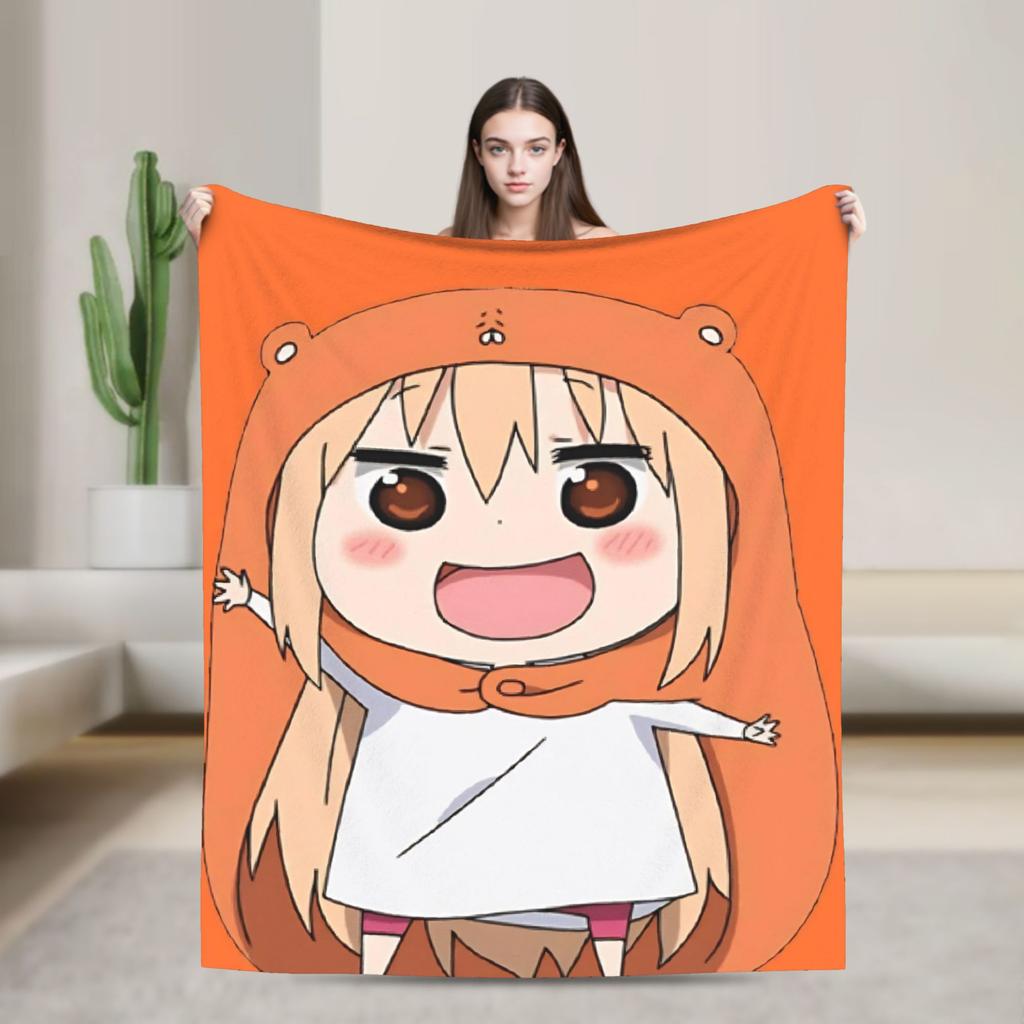 Himouto Umaru Chan Anime Flannel Blankets Super Soft Throw Blanket for Couch Chair Street Trend Bedspread Sofa Bed Cover