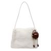 Borsa di peluche Borsa a spalla da pendolare da donna Borsa tote a tinta unita