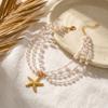 Ocean Style Imitation Pearl Anklet Bohemian Shell Anklet New Starfish Pendant Anklet  Jewelry